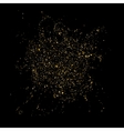golden glitter shine texture on a black background vector image