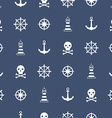 seamless pattern with nautical symbols vector image