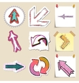 arrows web icons set hand drawn and isolated vector image