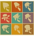colorful icons man in a headdress vector image vector image