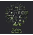ecology and recycle doodle icons set vector image