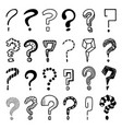 sketch question marks why signs questions doodle vector image