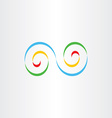 colorful infinity logo sign design element vector image