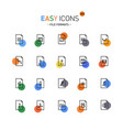 easy icons 24d files vector image