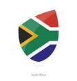 flag south africa in style rugby icon vector image