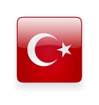 square icon with flag of turkey vector image