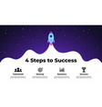 startup infographic rocket launch vector image vector image