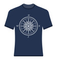 vintage compass rose t-shirt vector image