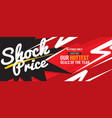 shock price hottest deal promotion sale banner vector image