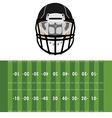 field and helmet vector image