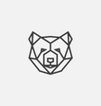 Bear geometric logo icon bear head icon Royalty Free Vector