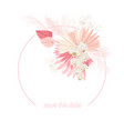 boho floral wedding frame watercolor vector image