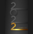 happy new year 2022 banner elegant design vector image vector image