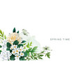 lush white floral background hand drawn vector image vector image