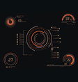 orange infographics as head-up display vector image