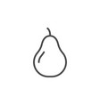pear line outline icon fruit concept vector image