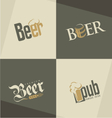 set of beer logo design templates vector image vector image