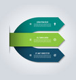 arrow infographic template with 3 options vector image