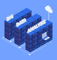 big data analysis isometric vector image
