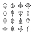 leafs icons for pattern vector image