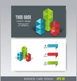 business card design bright cubes composition vector image
