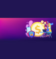 elderly financial security concept banner header vector image vector image