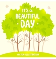 green trees vector image