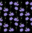 hand drawn campanula flower seamless pattern vector image