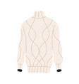 knitted sweater warm wool apparel for winter vector image vector image