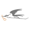 stork simple vector image vector image