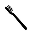 toothbrush silhouette icon or tooth brushing vector image
