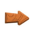 game pointer wooden brown arrow for gui vector image vector image