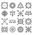 hipster design elements set on white background vector image