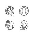 travel around world pixel perfect linear icons set vector image