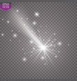 a bright comet with large dust falling star glow vector image