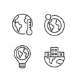 global problems pixel perfect linear icons set vector image vector image