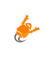 rocket robot vector image
