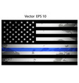 thin blue line us flag police vector image vector image