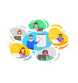 virtual class online school distance learning kids vector image vector image