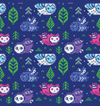 winter background with owls and trees vector image vector image