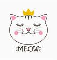 meow cat print vector image