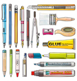 office supplies isolate background vector image vector image