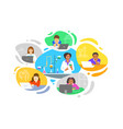 virtual class online school distance learning kids vector image vector image