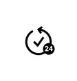 24 hour icon clock service day vector image