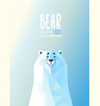 cartoon bear polar vector image vector image