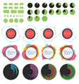 circle and linear graph and charts vector image