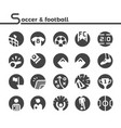 soccer and football icon vector image vector image