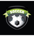 soccer design over black background vector image vector image