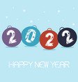 new year decoration 2022 with glass ball vector image