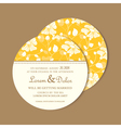 round wedding invitation vector image